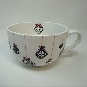 Brighton Holiday Mug Large Coffee Cup White Black Ornaments Christmas Cocoa